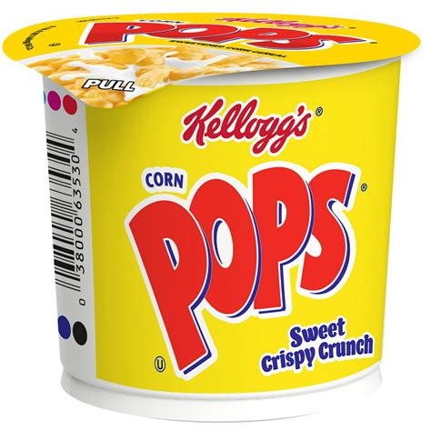 Kelloggs Corn Pops Breakfast Cereal Cup 8 Vitamins And Minerals Kids