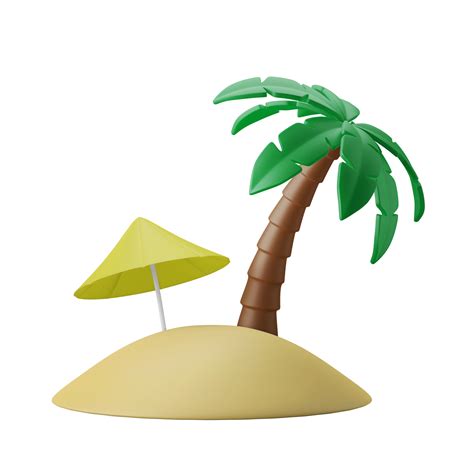 Tropical Island Beach Resort 3d Illustration Icon 10882086 Png
