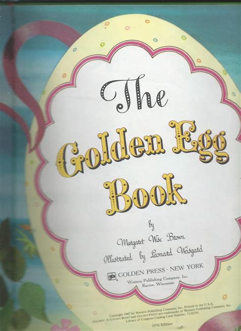 The Golden Egg Book By Margaret Wise Brown Illustby Leonard Wisgard