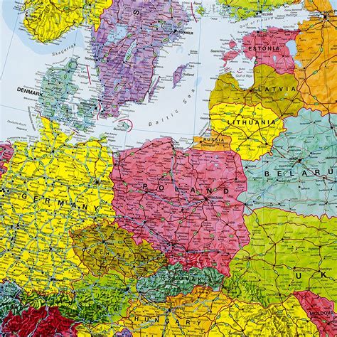 Europa Mapa Ścienna Polityczna Do Wpinania 8115654315 Oficjalne