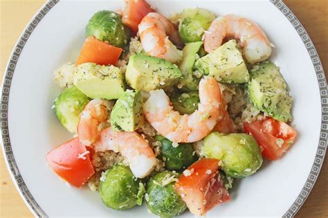 Healthy Dinner Recipe Shrimp Avocado Quinoa Bowl Clean Eating Meal Plan Easy Healthy Meals