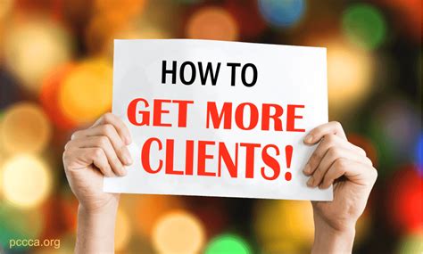 How To Get Clients And Fill Your Practice Pccca