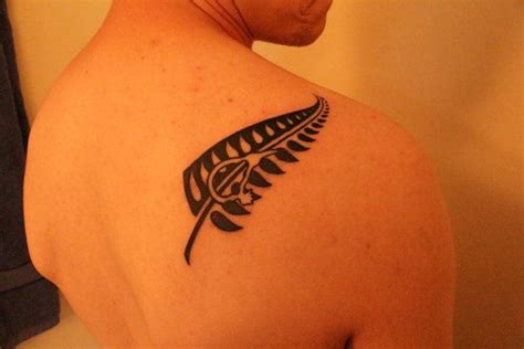 A Tattoo I Got In New Zealand Which Represents The Silver Fern That Is A Very Popular Symbol Of