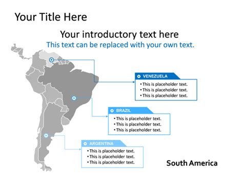 Editable Powerpoint South America Map Template South America Map Map Images