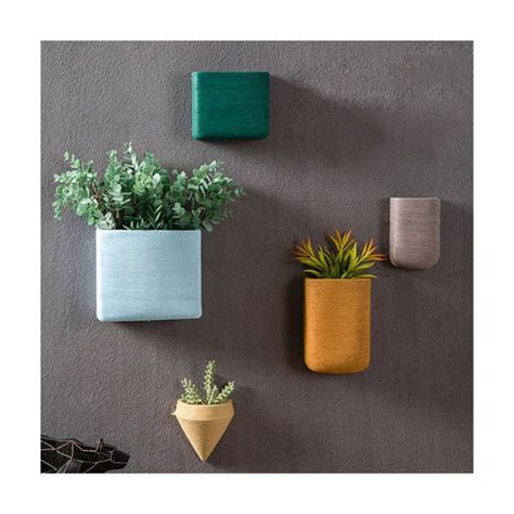 Ceramic Wall Planter Indoor Wall Hanging Planter Square Etsy In 2021