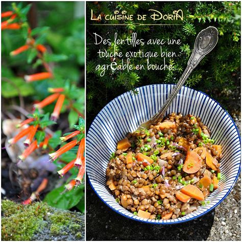 Lentilles vertes façon risotto au lait de coco