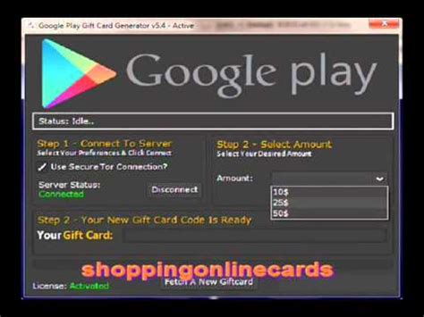 Generator of accounts and codes free for google play gift cards without human verification in 2021. Google Play Gift Card Generator v5.4 - YouTube