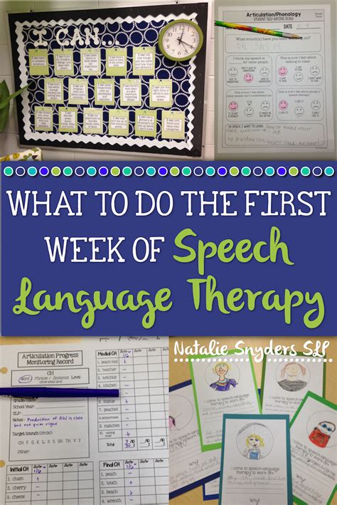 1st Week Of Speech Lang Tx Ideas Speech Language Therapy School