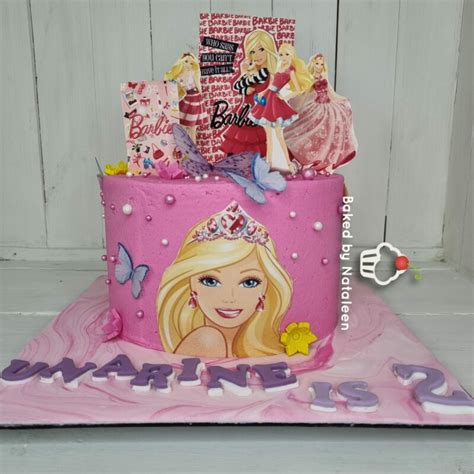 barbie buttercream birthday cake 7 baked by nataleen