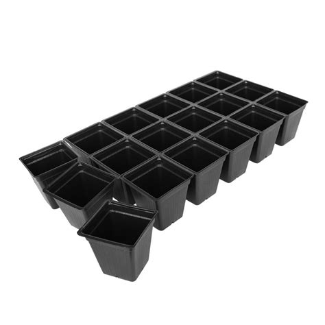 Black Plastic Garden Tray Inserts 5 Sheets Of 18 Planting Pot Cells