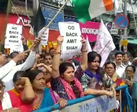 Amid Anti CAA Protests Shah Arrives In Kolkata