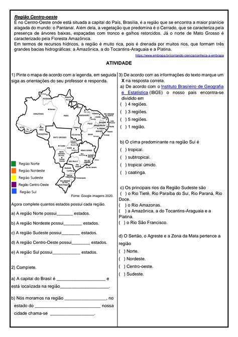 Atividades Regioes Brasileiras Ano SOLOLEARN
