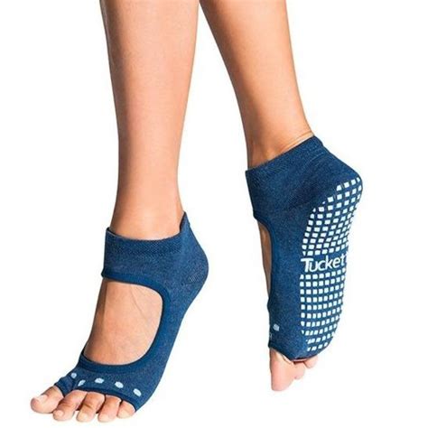 Tucketts Allegro Yoga Pilates Toeless Socks With Grips Non Slip Toe Socks Walmart Com