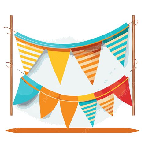 Bunting Banner Vector Sticker Clipart Buntings Background In Blue