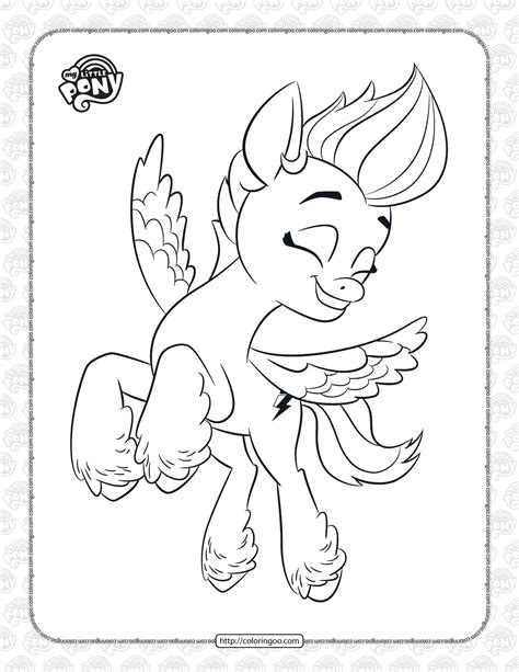 MLP Zipp Storm Coloring Pages for Kids - Free Printable Coloring Pages