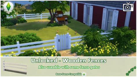 Unlocked Wooden Fences By Bakie At Mod The Sims Sims 4 Updates