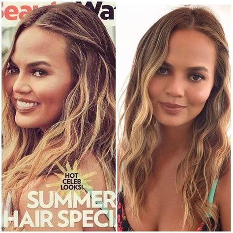 chrissy teigen gets her glam blonde from tracey cunningham get the formula and how to here icy