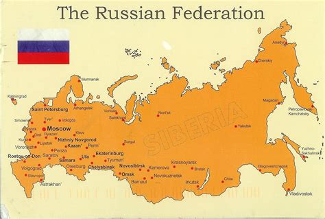 Map Of The Russian Federation Remembering Letters And Postcards