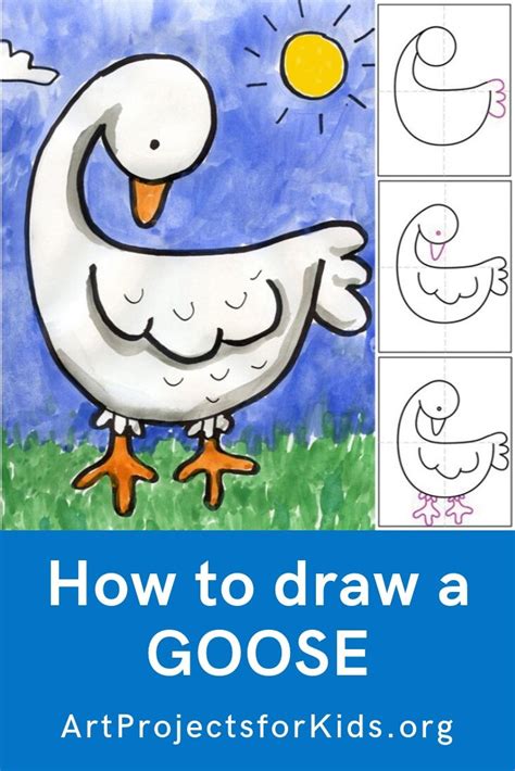 Draw A Goose · Art Projects For Kids