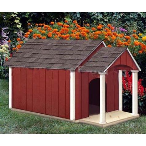 New Dog House Pet Kennel Plans Gable Roof Style With Porch On Paper