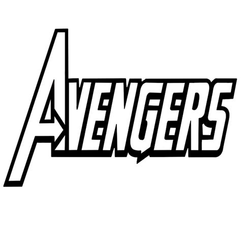 Avengers Logo Drawing Avengers Logo Coloringdrawing Page Outline