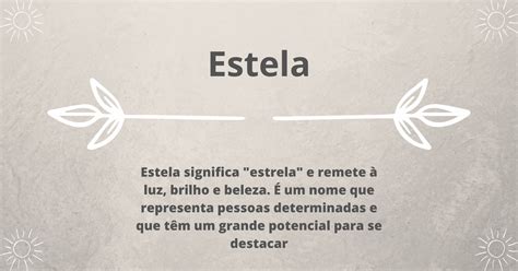 Significado Do Nome Estela