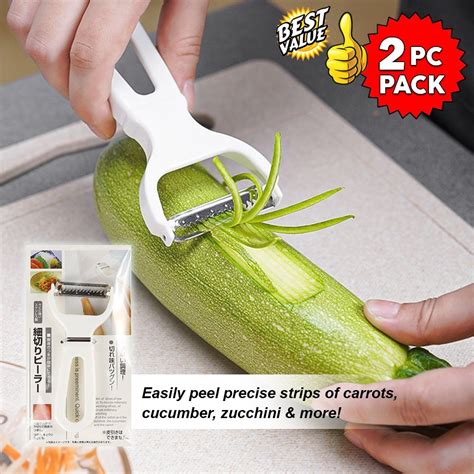 2 Pc Pack Julienne Strip Peeler Shred Or Peel Fruits And Vegetables