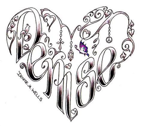 Denise Tattoo Design By Denise A Wells Name Denise Tattoo Flickr