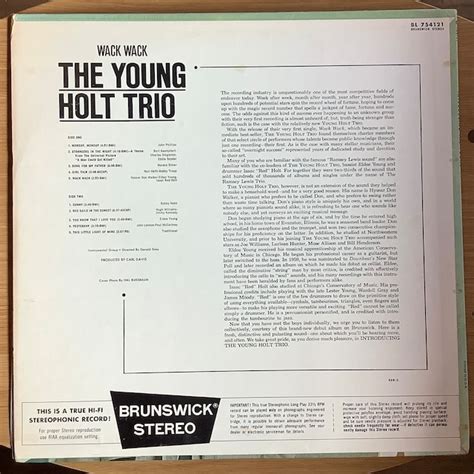 The Young Holt Trio Wack Wack Plastic Soul Records