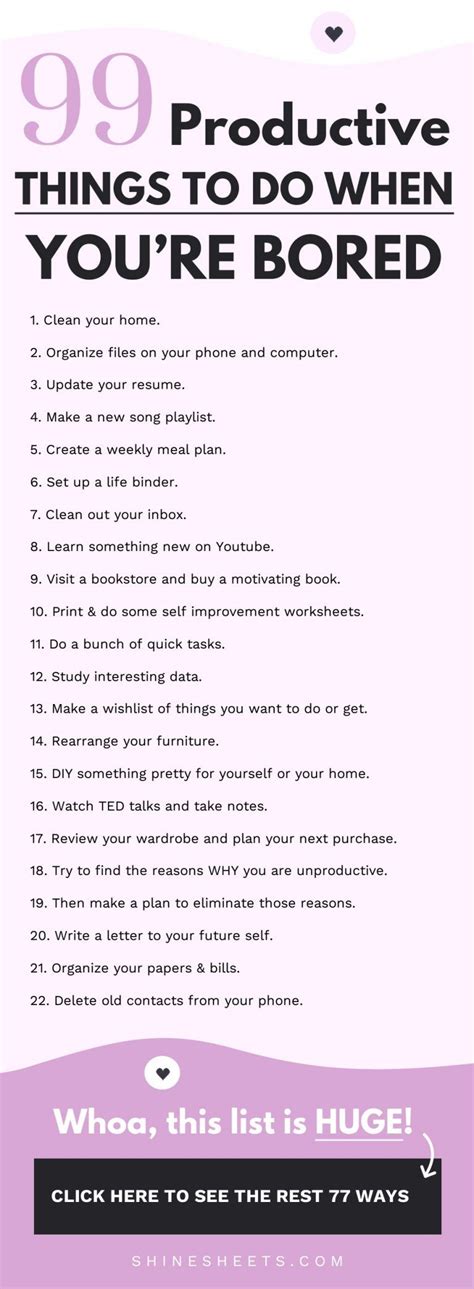 99 Productive Things To Do When Bored 15 Fun Ideas Productive