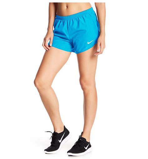 nike women s dri fit tempo running shorts polarized blue medium