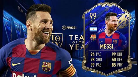 Fifa 20 Lionel Messi Toty 99 Player Review I Fifa 20 Ultimate Team Youtube