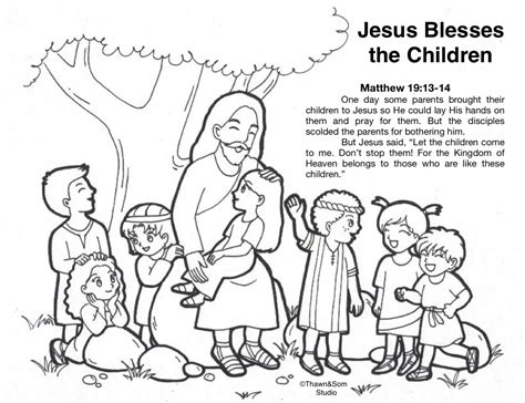 ️jesus Welcomes The Children Coloring Page Free Download