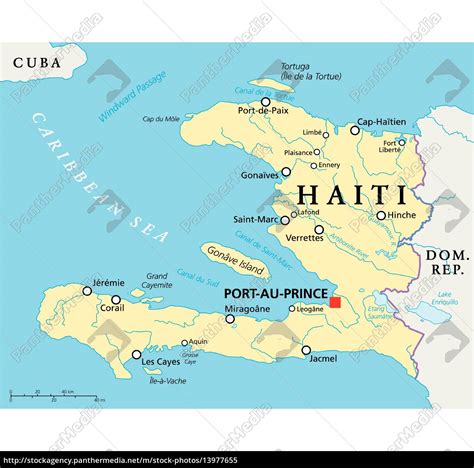 Haiti Political Map Stock Photo 13977655 Panthermedia Stock Agency