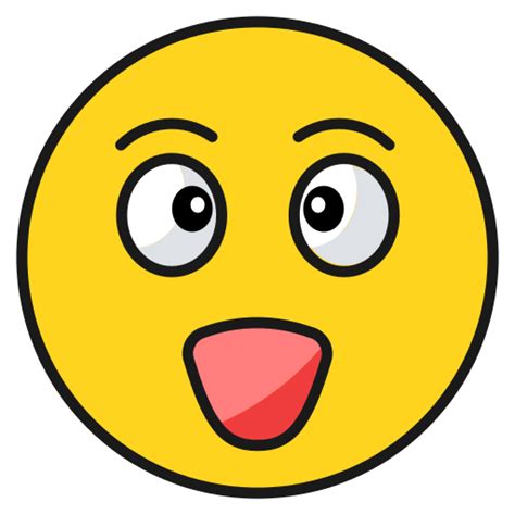 Emoji Emote Emoticon Terkejut Ikon Di Emojis Colored Outlined