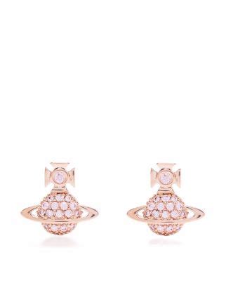 Vivienne Westwood Crystal Embellished Orb Stud Earrings Farfetch