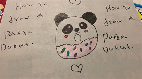 How To Draw A Panda Donut Youtube