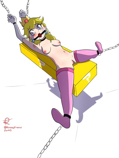 Rule 34 1girls Block Ball Gag Blonde Hair Blue Eyes Bondage Breasts Captured Chained Chains