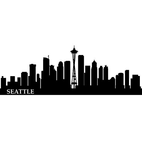 Downtown Seattle Wall Decal Skyline Cityscape New York City Cityscape