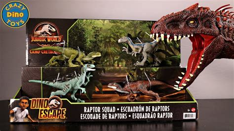 New Jurassic World Camp Cretaceous Raptor Squad Unboxed Dino Escape