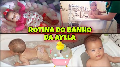 Rotina Do Banho Da BebÊ De 3 MÊs Youtube
