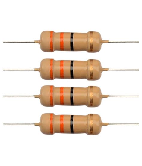 invento 250pcs 33 ohm carbon film resistor 1 4 w resistance 0 25 watt 250mw 5 toleance high