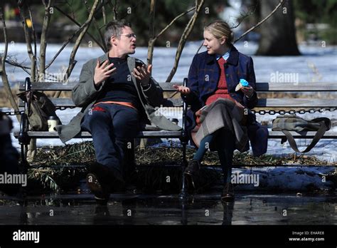 Ethan Hawke And Greta Gerwig Are Seen Filming Maggie S Plan On March
