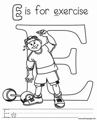Coloring Pages Exercise Alphabet Printable