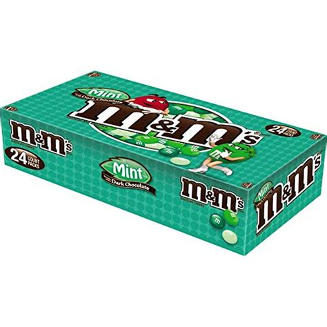 Mandms Mint Dark Chocolate Candy Full Size Candy 15 Oz 24 Ct