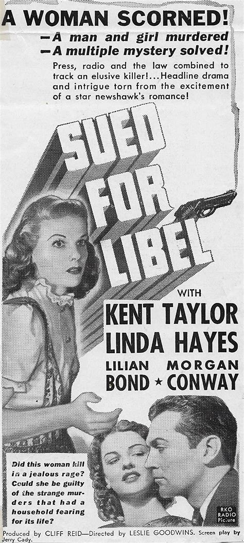 Sued For Libel 1939