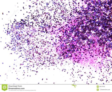 Purple Glitter Sparkle On White Background Stock Image