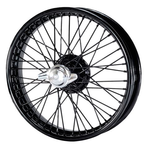 Wire Wheel And Tyre Set Black 19 X 25 48 Spoke Tubed Blockley
