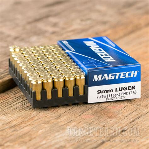 Magtech Target 9mm Luger 115 Grain Fmj Cartridges 1000