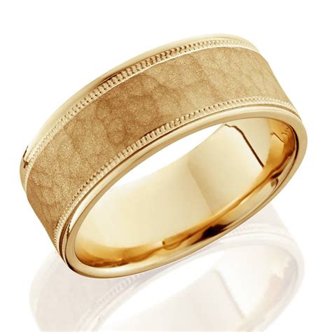 ( 4.4 ) out of 5 stars 12 ratings , based on 12 reviews current price $109.95 $ 109. 8mm Hammered Mens Wedding Band 14K Yellow Gold | eBay
